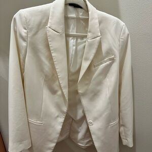 Oversized Express Cream Women's Tailored Blazer